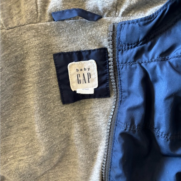 babyGap Jersey Lined Windbreaker, Navy, 2T - Picture 2 of 2